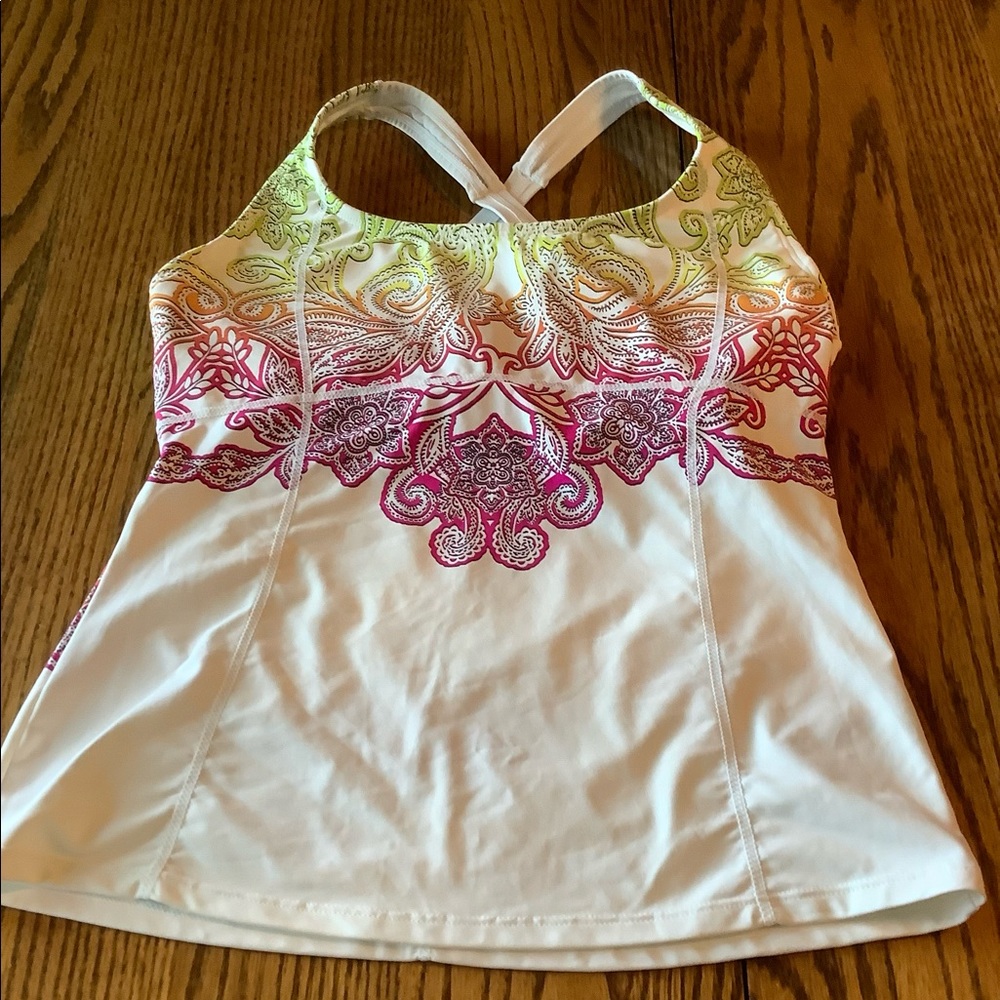 Athleta white tankini top